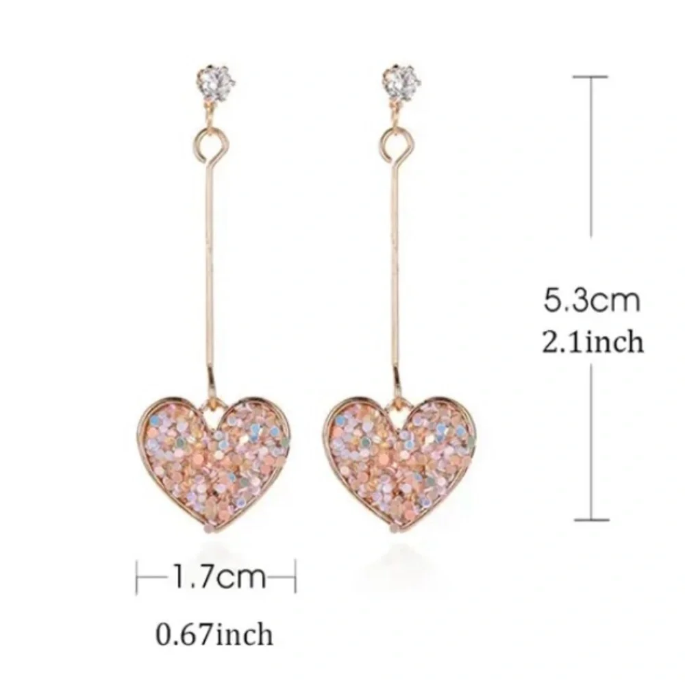 ✨Zara Pink Sparkle Drop Earrings